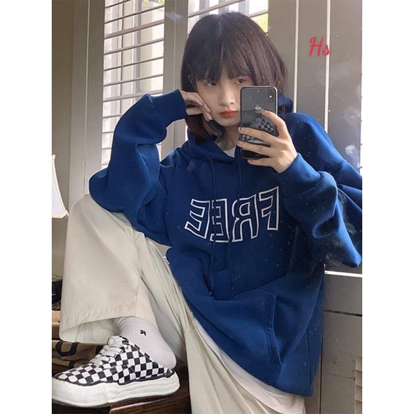 Áo hoodie xanh FREE HSU1