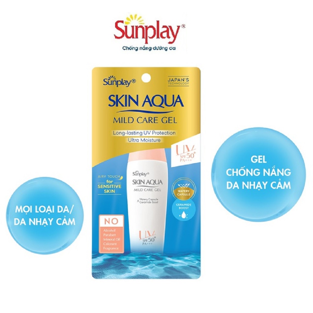 Gel Chống Nắng Cho Da Nhạy Cảm Sunplay Skin Aqua Mild Care Gel SPF50+ PA+++ 25g