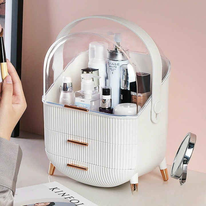 Hộp Đựng Mỹ Phẩm Đồ Trang Điểm Trong Suốt Chống Nước Nhiều Ngăn