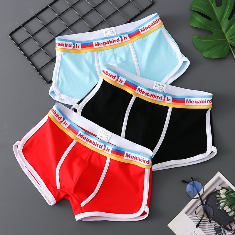 Quần Lót Boxer Cotton Thoáng Khí Co Giãn Thời Trang Hàn Quốc Cho Nam