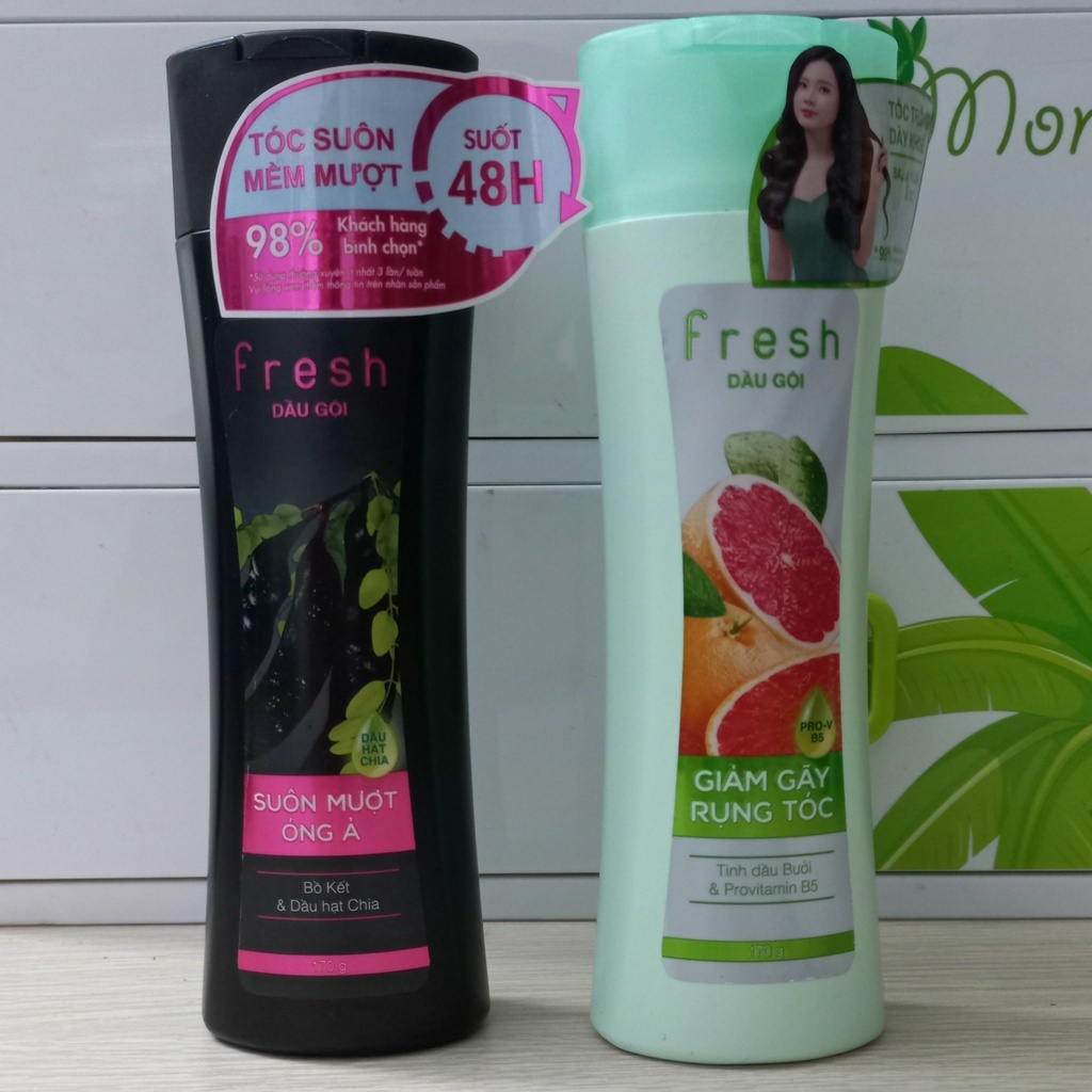DẦU GỘI FRESH BỒ KẾT SIÊU  MƯỢT ÓNG Ả, TINH DẦU BƯỞI GIẢM GẪY RỤNG TÓC MỸ PHẨM SÀI GÒN 170G - mẫu mới 2023
