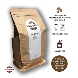 Cà phê hạt Robusta Culi Viedeli, túi 500g