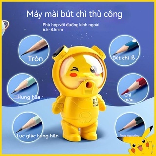 Pokemon Pencil Sharpener School Children kids Stationery Pencil Sharpener Robot Pocket Elf Pikachu Automatic Pencil Sharpener Cross-dressing Big Sky People Pencil Sharpener Manual Multifunctional Primary