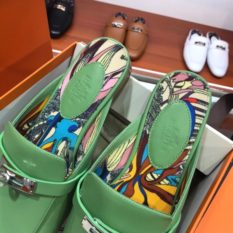 Giày sục cho nữ thương hiệu Hermes HM da thật cao cấp nhiều màu siêu sang lựa chọn