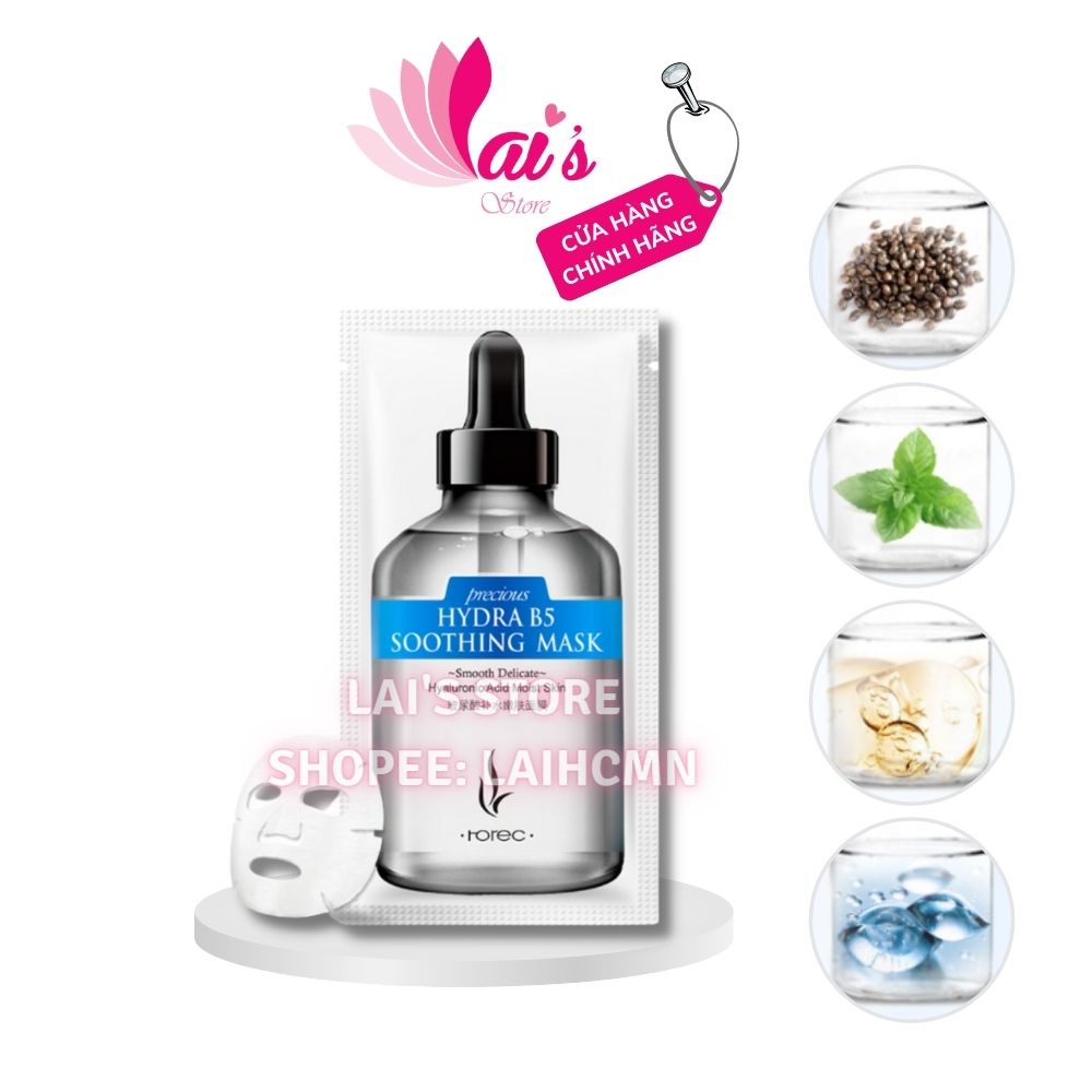 Mặt Nạ Hydra B5 Soothing Mask Rorec Axit Hyaluronic Dưỡng Ẩm Và Giữ Ẩm, Cân Bằng Nước Và Dầu, Da Nhạy Cảm - LAI'S STORE
