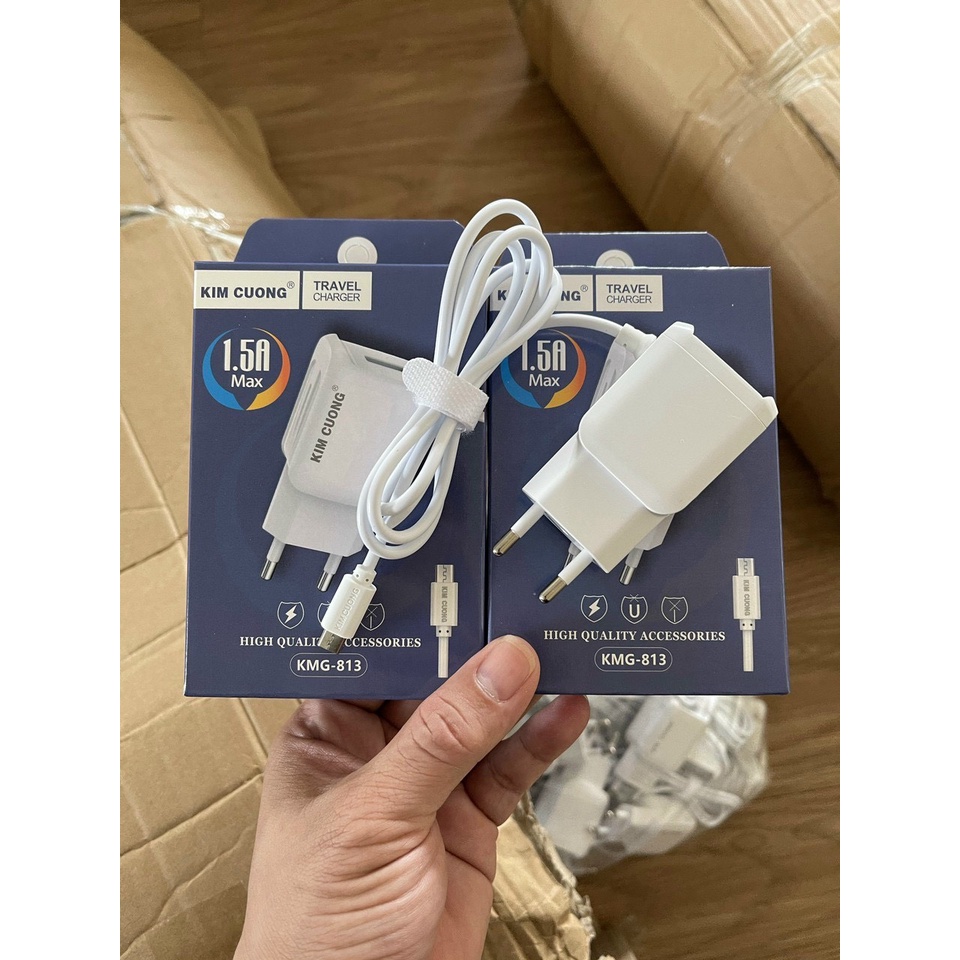 Sạc K.im C.ương 813 Kmg 813 Chuẩn 1.5A Có Cổng Usb Chính Hãng K.im C.ương