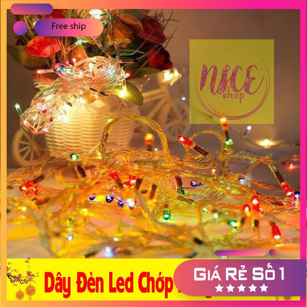 [Giá Sỉ] Đèn Led Dây Chớp Trang Trí Noel & Tết 5M - Đèn Nháy 1 Màu Chống Nước