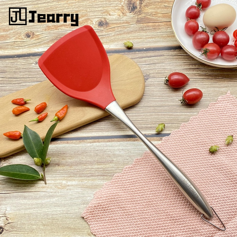 Sạn Inox Chiên Xào Nấu Ăn Bằng Silicone Và Inox 304 Chịu Nhiệt Tốt - V12