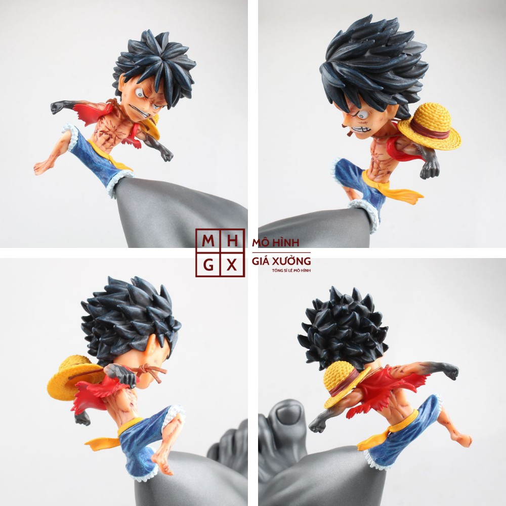 Mô hình Luffy mũ rơm One Piece sử dụng gear 3 ở Chân haki Vũ trang Cao 25 cm - Figure Tượng Monkey D.Luffy Vua Hải Tặc