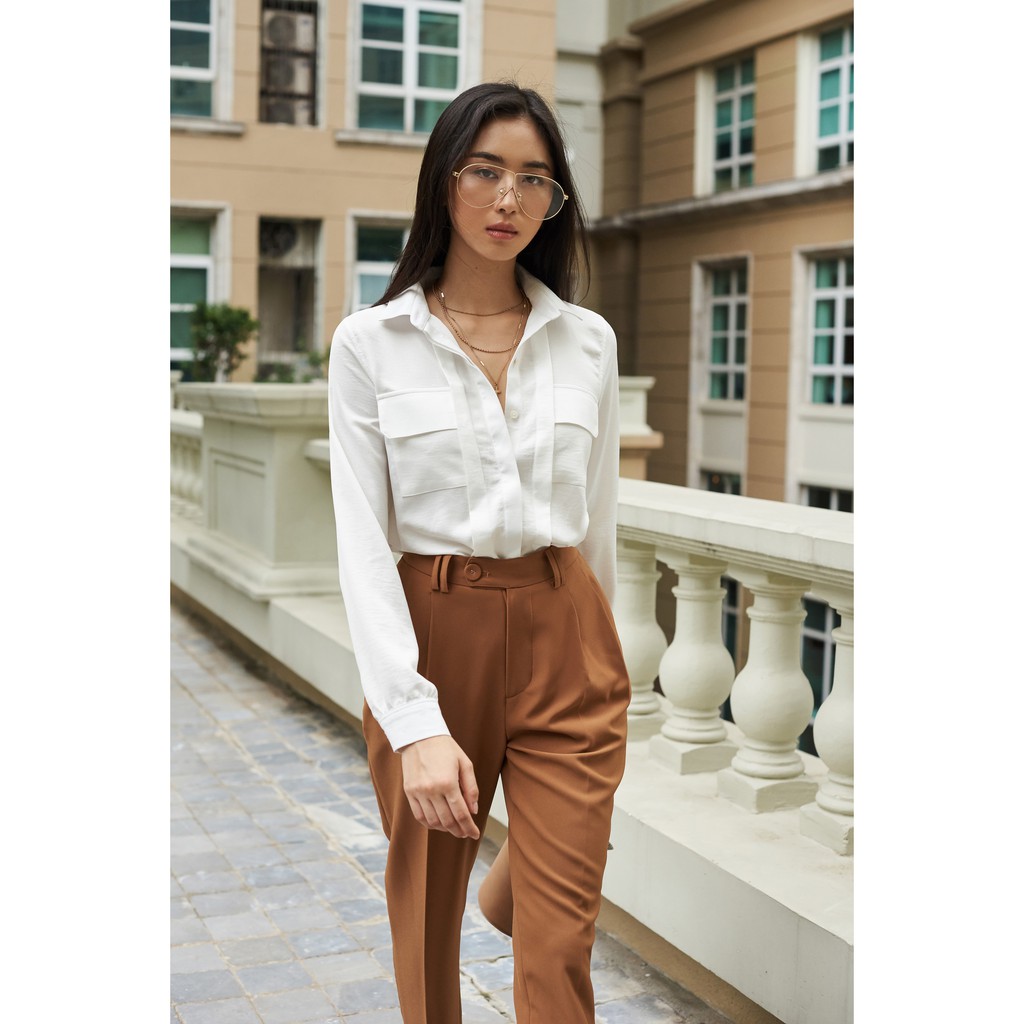 Quần baggy công sở nữ ÀTOUS QUINNE kiểu dáng trẻ trung hiện đại dễ phối đồ