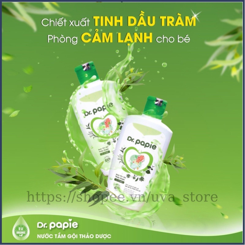 Nước Tắm Gội Thảo Dược Cho Bé Dr Papie Thành Phần Tự Nhiên Hàng Chính Hãng