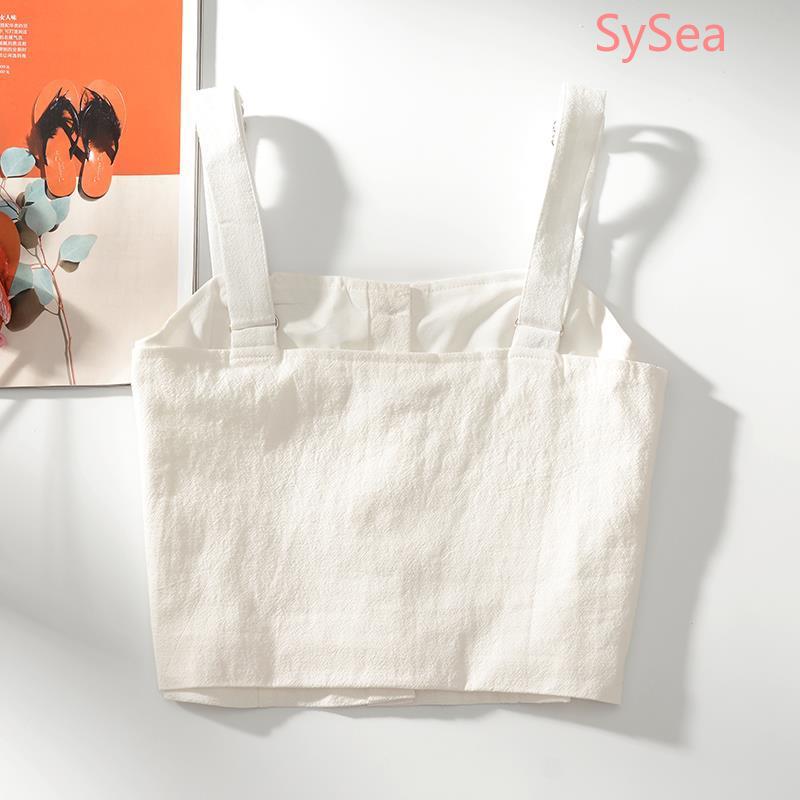 Áo croptop sát nách thời trang mùa hè nữ tính thanh lịch