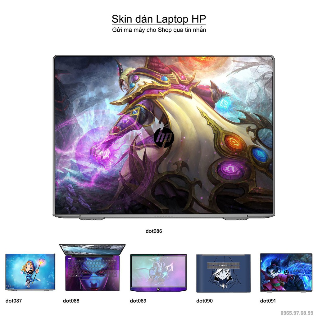 Skin dán Laptop HP in hình Dota 2 nhiều mẫu 15 (inbox mã máy cho Shop)