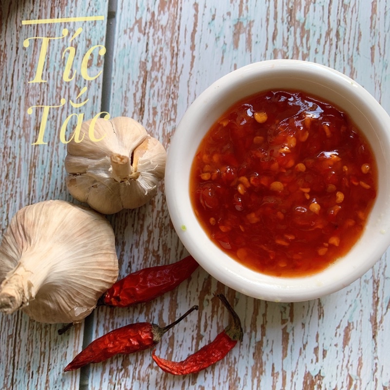 Bánh Tráng Phơi Sương Chấm Sốt Sate Ớt Rim Cay Cay Chua Ngọt - Bánh Tráng Ăn Chay