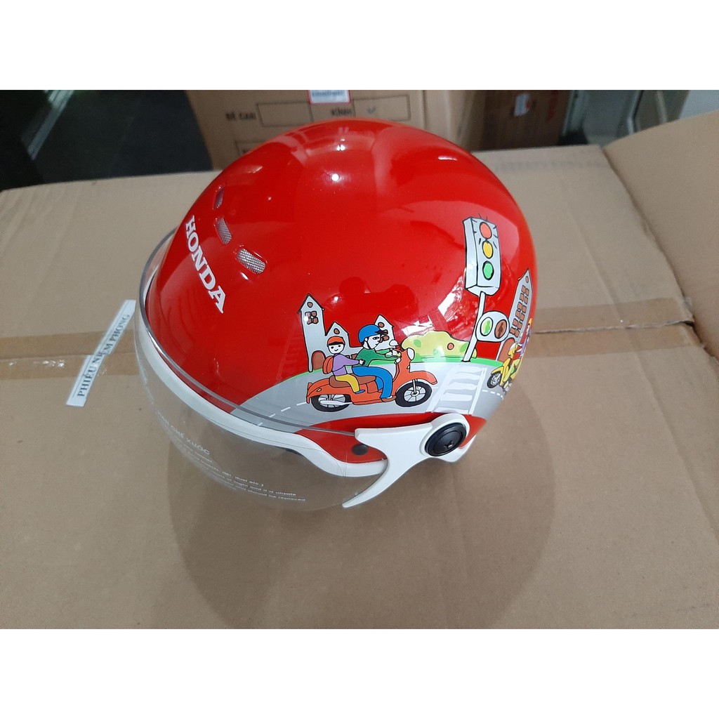 Mũ bảo hiểm trẻ em New Kiddy kính Honda