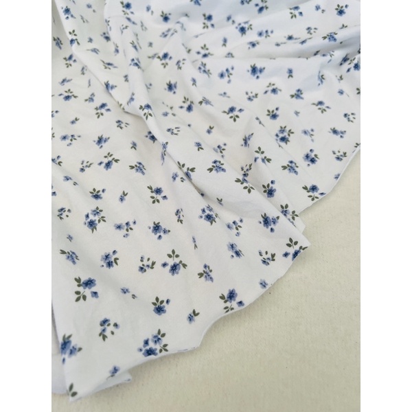 Vải thun cotton 4c Hàn hoa nhí