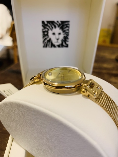 Đồng hồ nữ Anne Klein AK/3002CHGB dây kim loại gold size 26mm