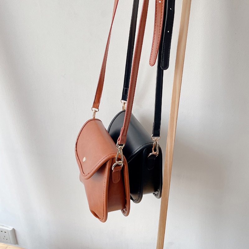 Túi xách messenger IELGY bằng da PU nắp lật thời trang Hàn giản dị cho nữ