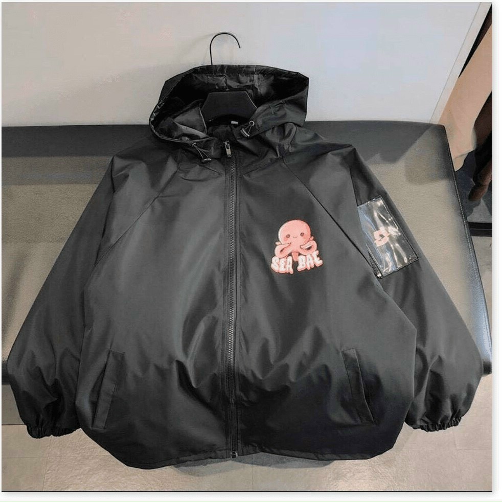 Áo khoác dù in hình Bạch Tuột dành cho nam nữ cho cặp đôi, Jacket form rộng phong cách unisex - Life Unisex