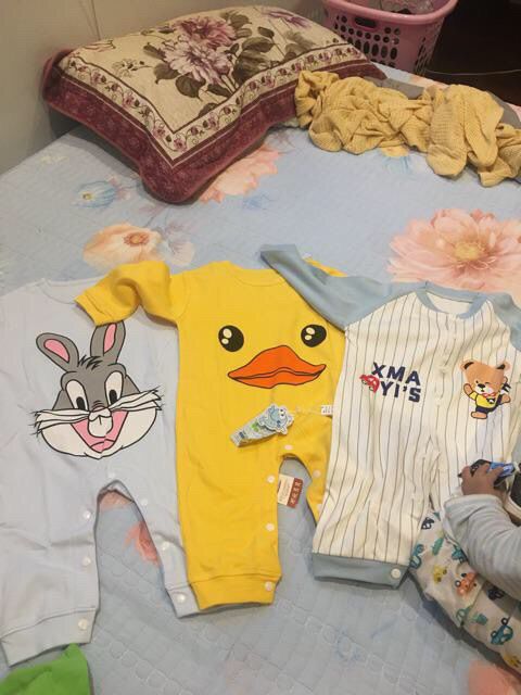 Bodysuit body cotton dài tay cho bé trai bé gái hàng quảng châu