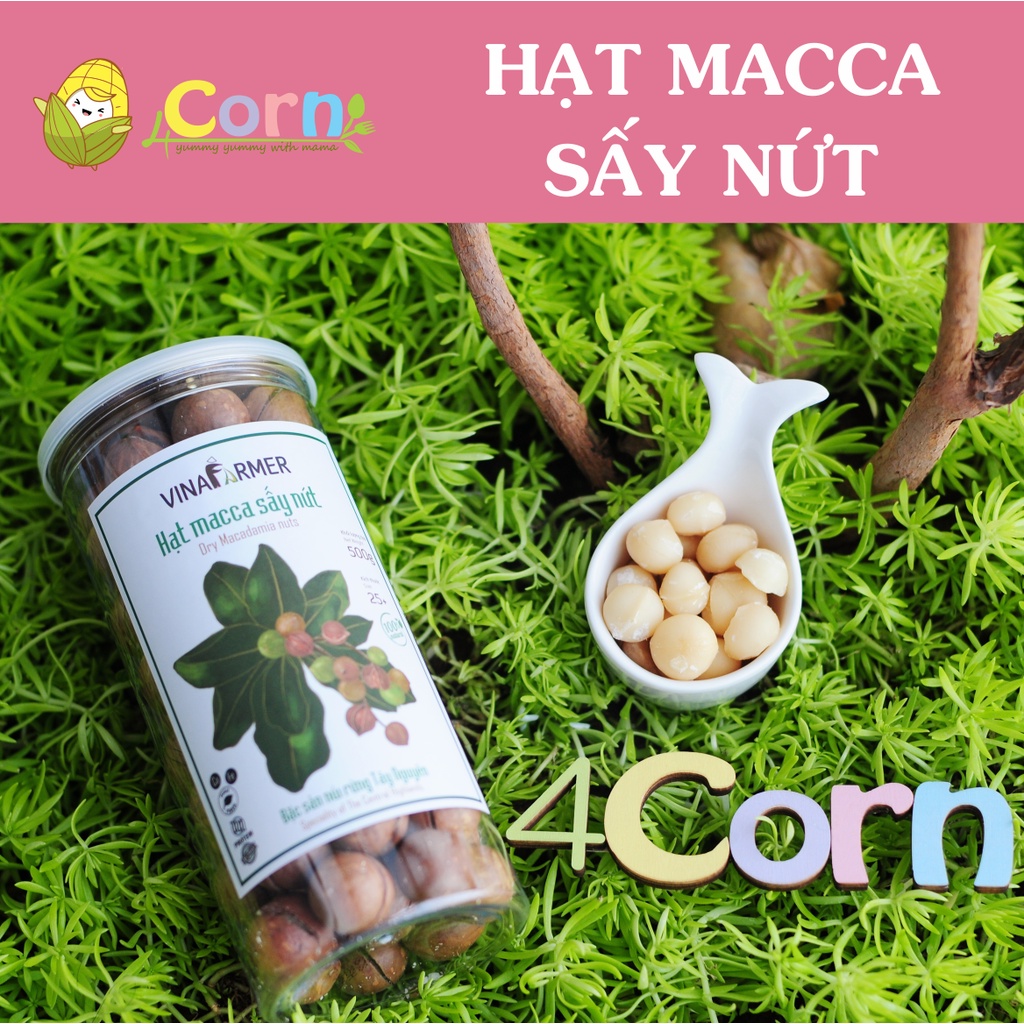 Hạt Macca sấy nứt Vinafarmer - Cho bé 12m+