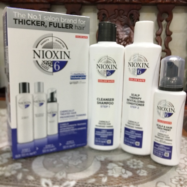 Bộ KIT dầu gội xả và tinh dầu Nioxin chống rụng tóc System 6 300ml 2019