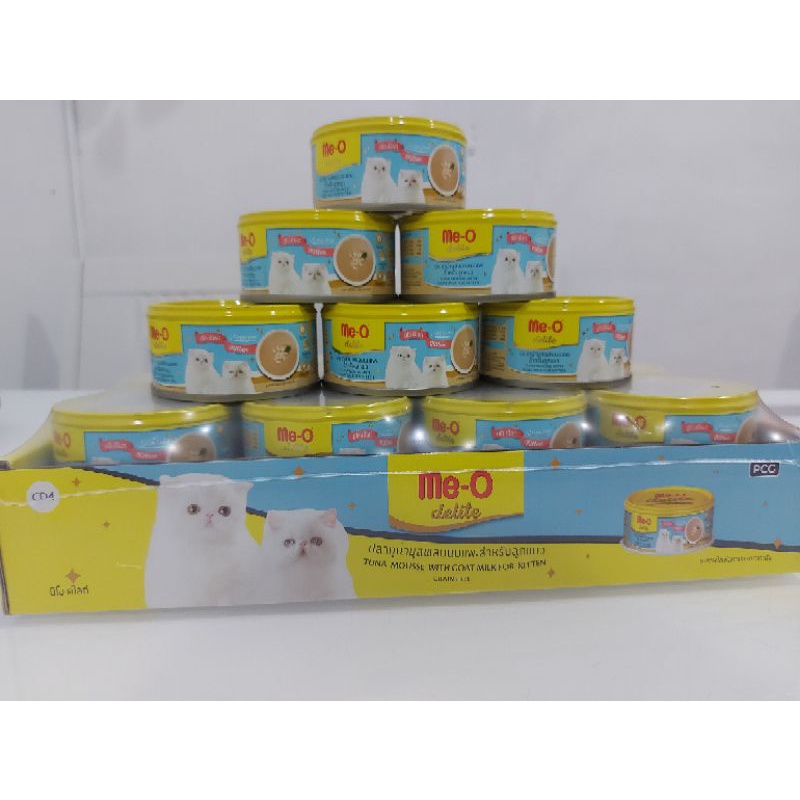 Pate cao cấp cho mèo con và mèo trưởng thành Me-O Delite vị cá ngừ, gà xé, sữa dê