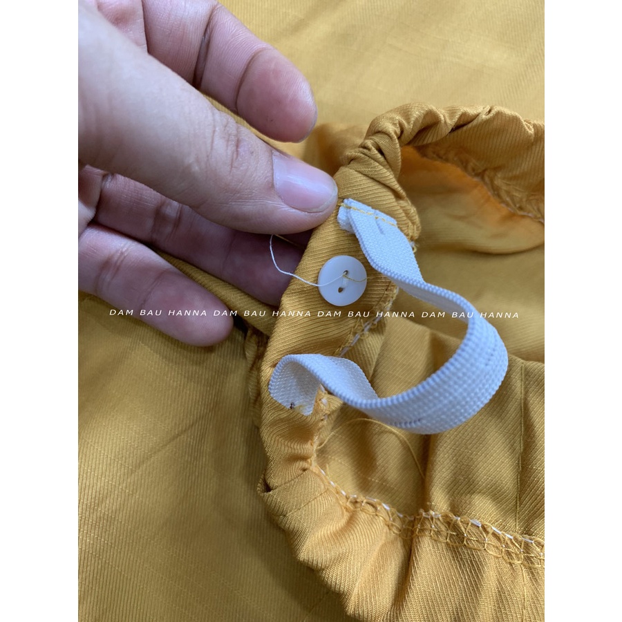 [HANNA] Đồ Bộ  Cho Mẹ Bầu Xinh Mặc Ở Nhà Quần Đùi Vải Lụa Đũi Hàn Cao Cấp Mềm Mát Free Size 40-70kg Đường May Chắc Chắn