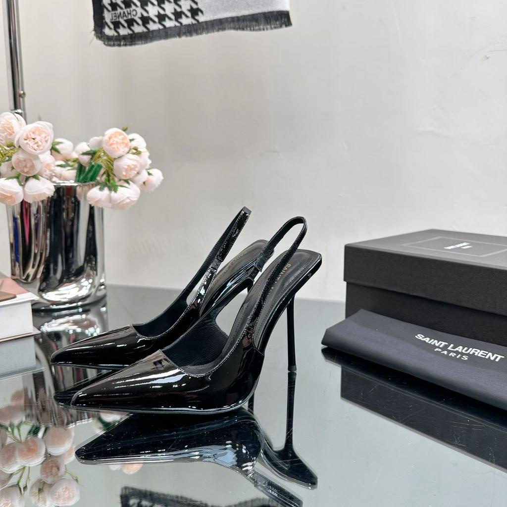 Giày cao gót da thật thời trang cao cấp Saint Laurent YSL phong cách sang trọng, thời thượng