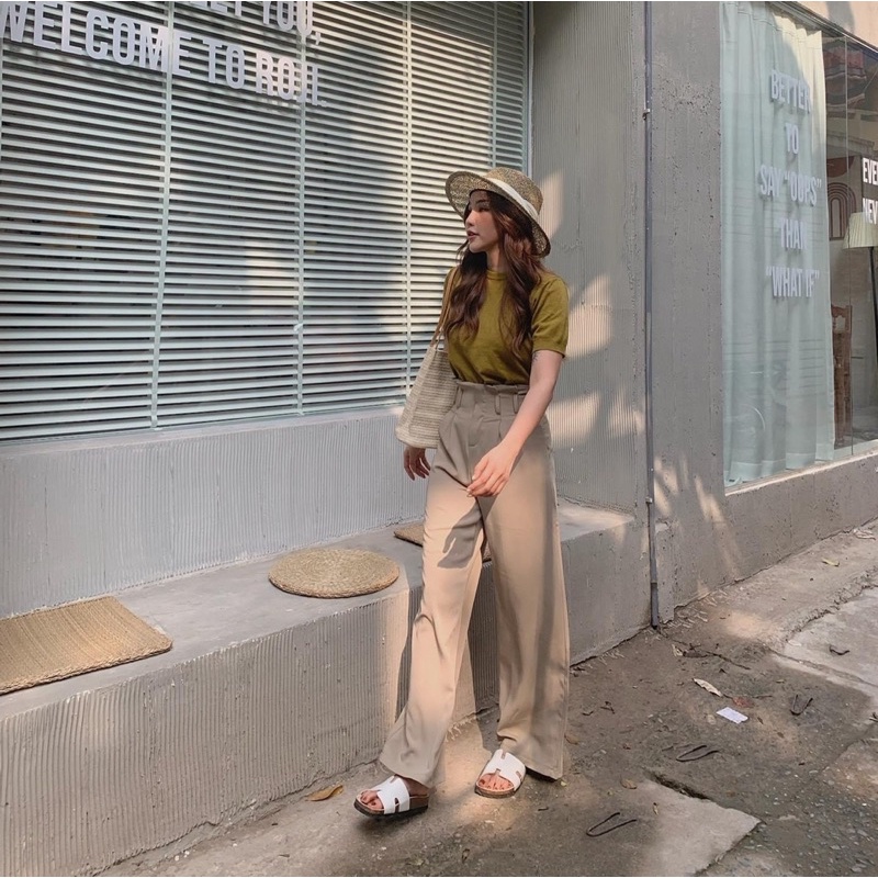 QUẦN XUÔNG CẠP CAO KÈM ĐAI PHONG CÁCH HÀN QUỐC L1 MS21572