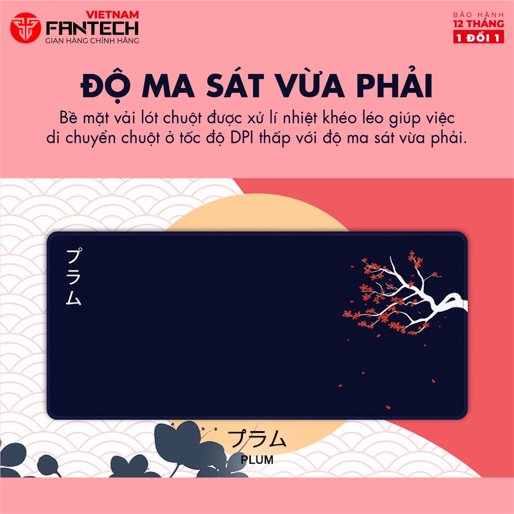 Miếng lót chuột chơi Gaming FANTECH MP905 DESK MAT - Chất liệu cao su tự nhiên, đế chống trượt