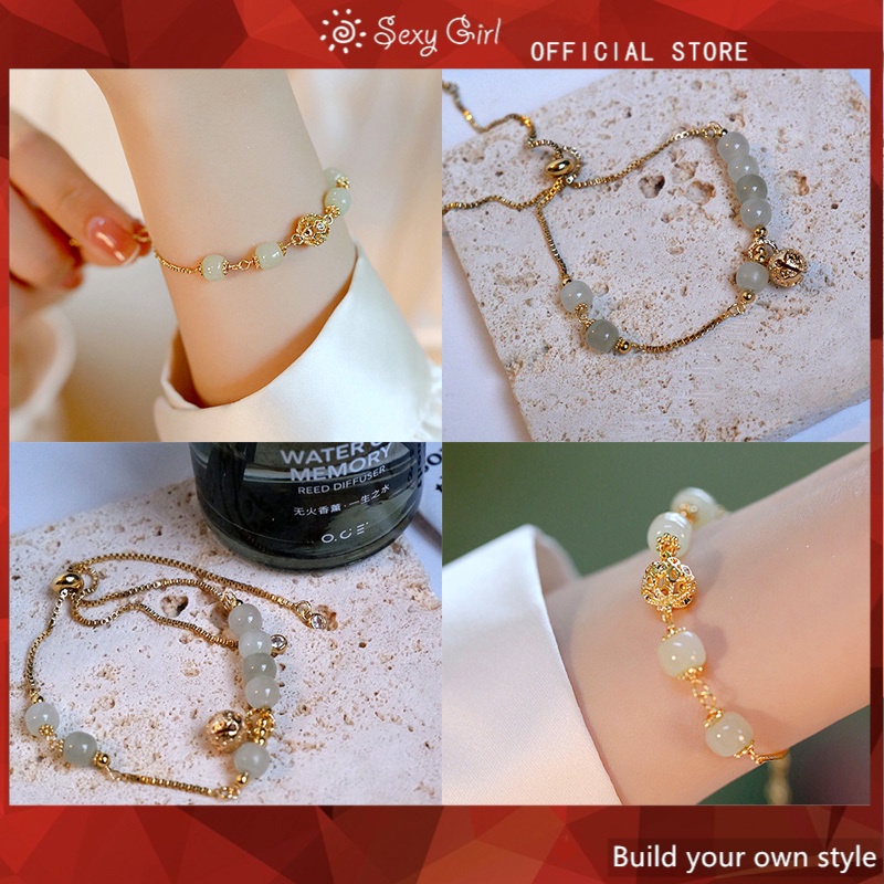 Vòng Tay Đính Hạt Ngọc Trai Phong Cách Hàn Quốc Sang Trọng Dành Cho Nữ