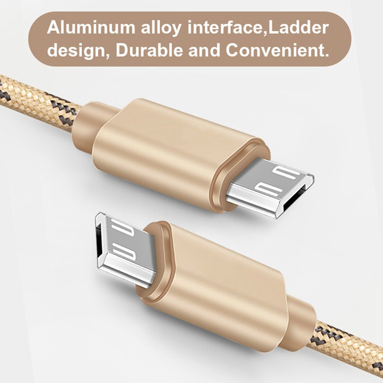 Cáp sạc truyền dữ liệu đầu micro USB/type c/2.1A dài 1m cho iOS Android