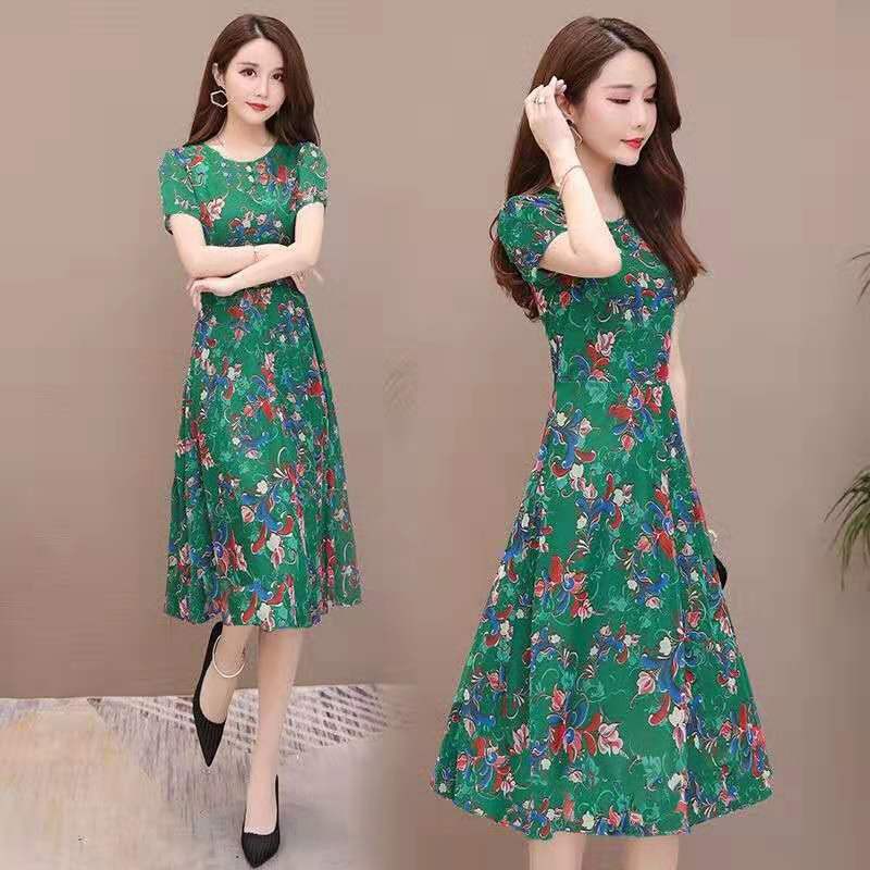 (PE005) VÁY TRUNG NIÊN DÁNG XÒE HỌA TIẾT HOA NỔI BẬT | BigBuy360 - bigbuy360.vn