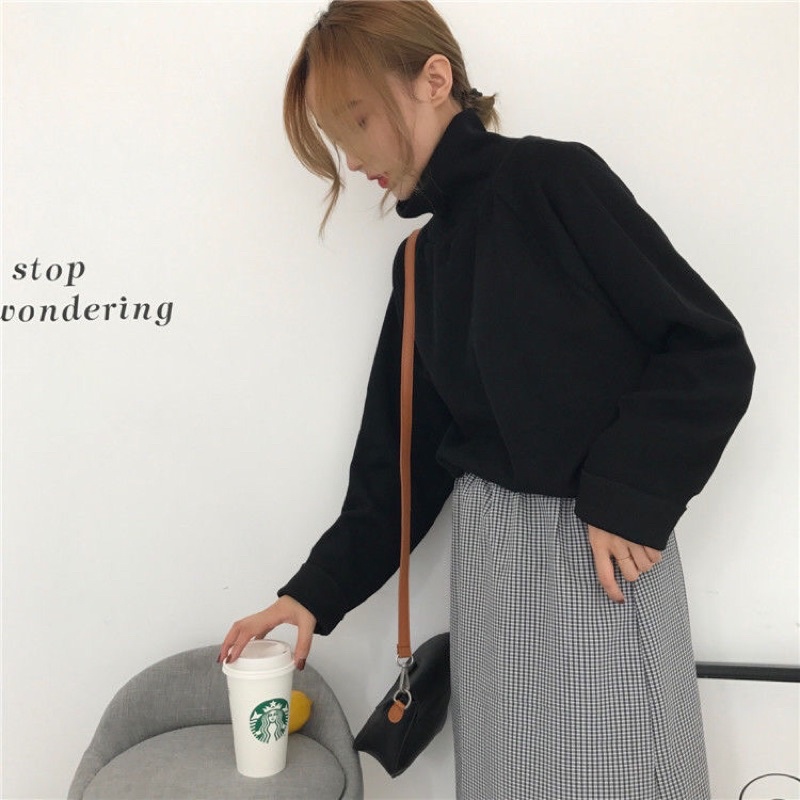 Áo Len Gân Cổ Lọ Form Rộng Dày Mịn🤍Bảng size và ảnh thật shop chụp
