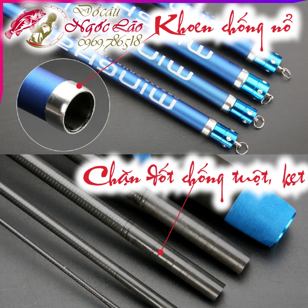 Cần Câu Cá SIÊU RẺ Siêu Bền - CHÉP RỒNG Carbon 28 - Câu tay, câu đơn, câu đài, câu sông suối ao hồ. Loại tốt - Giá Rẻ