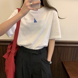 Áo thun LA T-Shirt Black / White Thun Cotton Oversize
