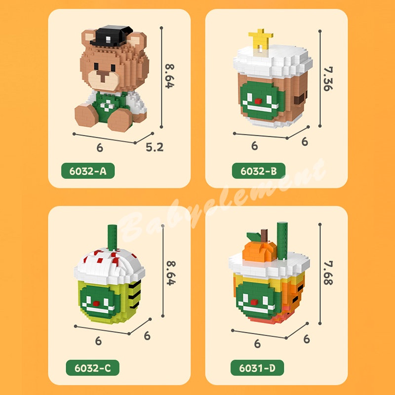 Nano Khối KFC McDonald's Tương Thích Xếp Hình Khối Xây Dựng PepsiCo DIY Triều Chơi Hamburger Sáng Tạo Đồ Chơi Mô Hình Quà Tặng