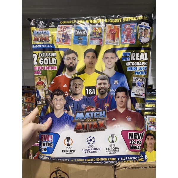 Túi Album Thẻ Starer Pack Match attax Champions League Mùa 21/22 ( Starter Pack )