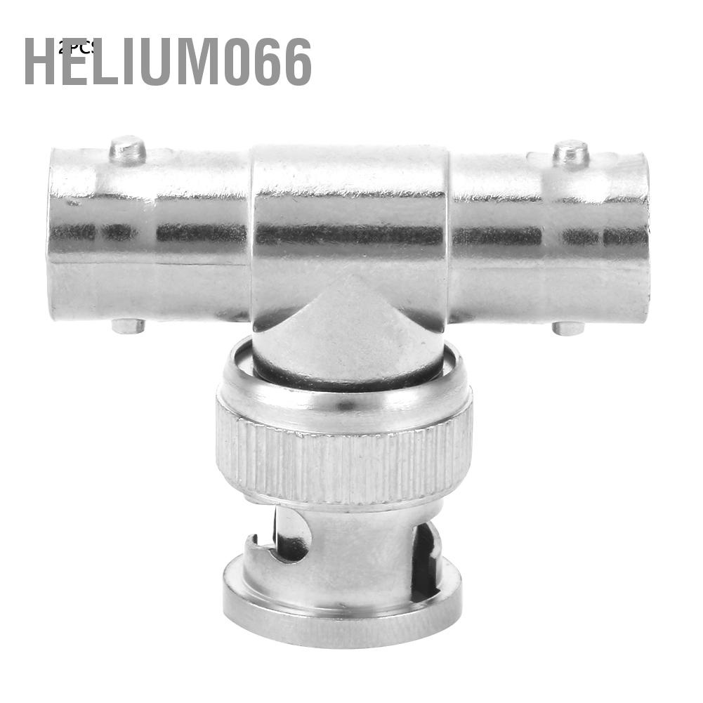 Hàng giao ngay 2pc 1-2 Bộ chuyển đổi BNC hình chữ T Bộ chia kết nối nam sang nữ kép