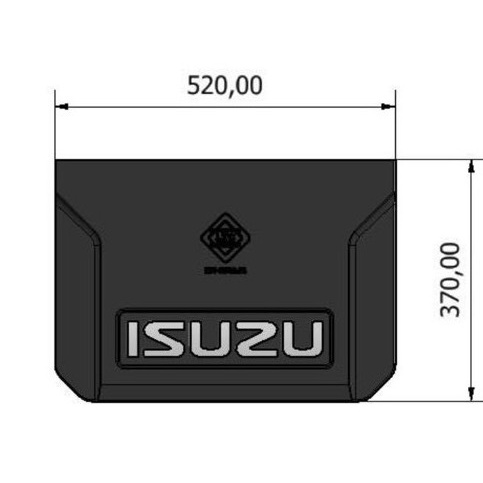 Tấm chắn bùn xe tải ISUZU - (W520 x H370)