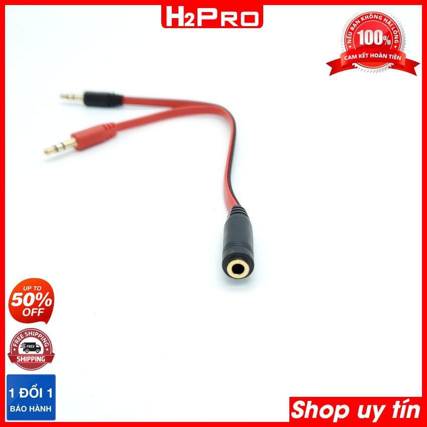 Jack gộp audio và mic 3.5mm sang 1 jack cái 3.5mm Jack gộp tai nghe 3.5 thường dùng cho PC, laptop