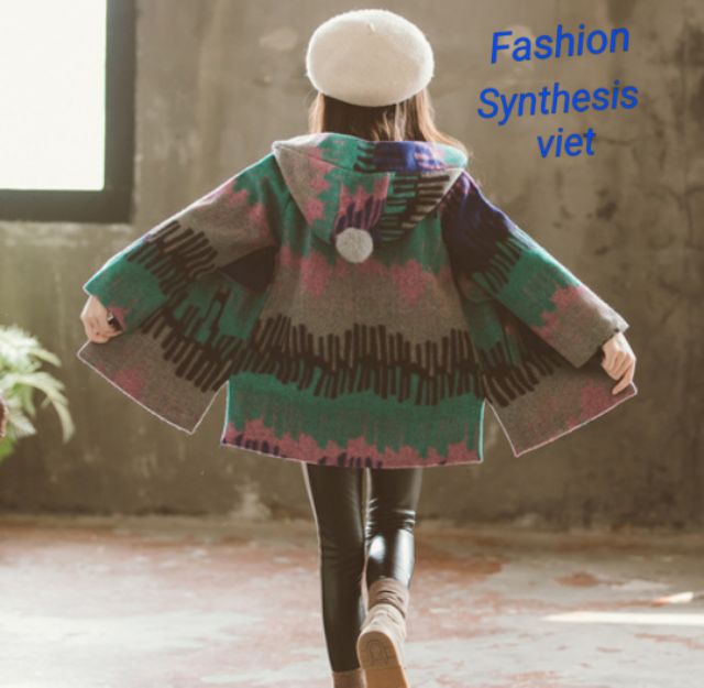 Áo khoác dạ bé gái