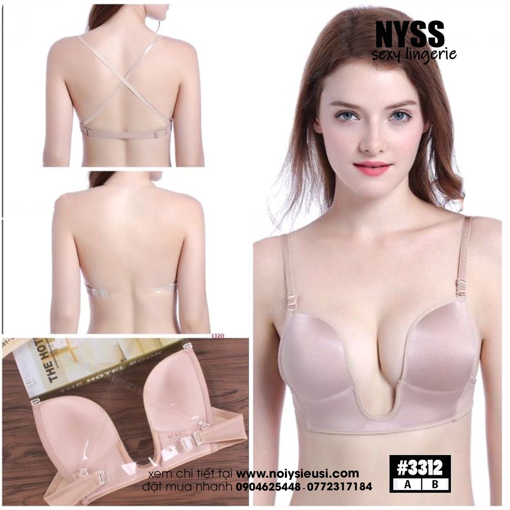 ÁO NGỰC KHOÉT CHỬ U 3312 - ÁO LÓT CHUYÊN DỤNG MẶC TRONG TRANG PHỤC KHOÉT CỔ XÂU