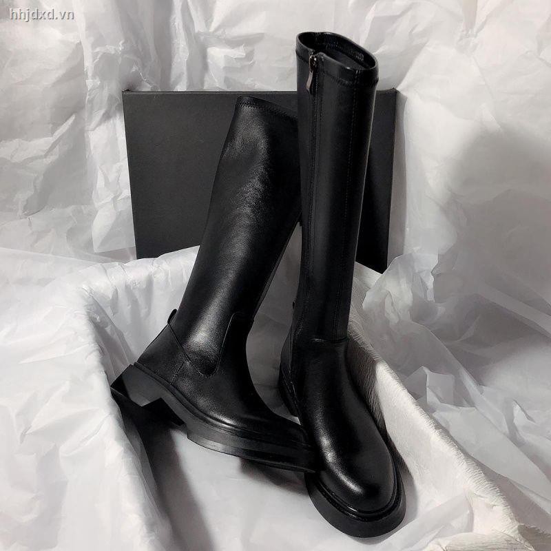 Giày Boot Cổ Cao Đế Dày Phong Cách Anh Quốc Quý Phái Dành Cho Nữ 2020