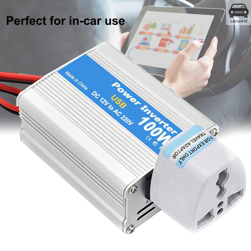 Bộ Chuyển Đổi Nguồn Điện 100w Dc 12v Sang Ac 220v Cho Xe Hơi