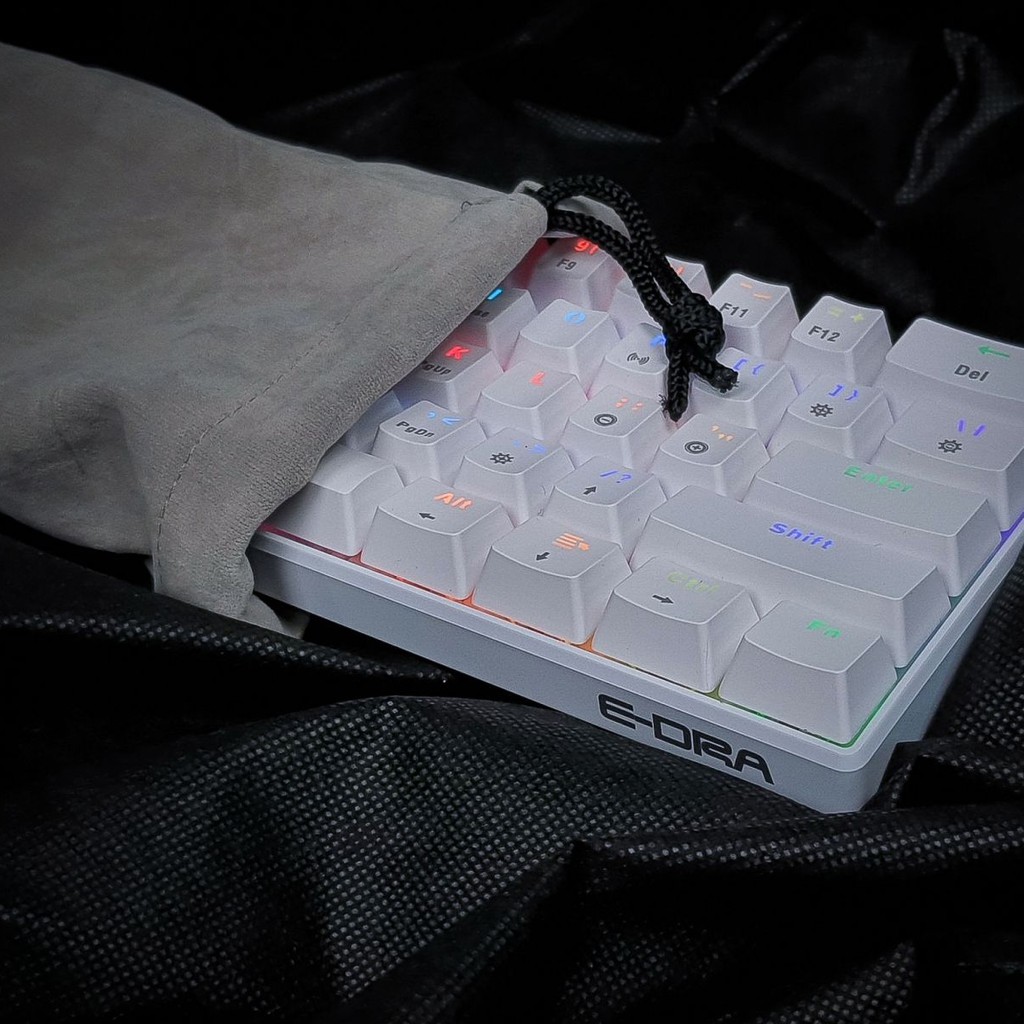 Bàn phím cơ Bluetooth E-Dra EK361W RGB LED I BH 24T Chính hãng Toàn Quốc I Gaming BT Keyboard EDRA EK361 Black/White | BigBuy360 - bigbuy360.vn