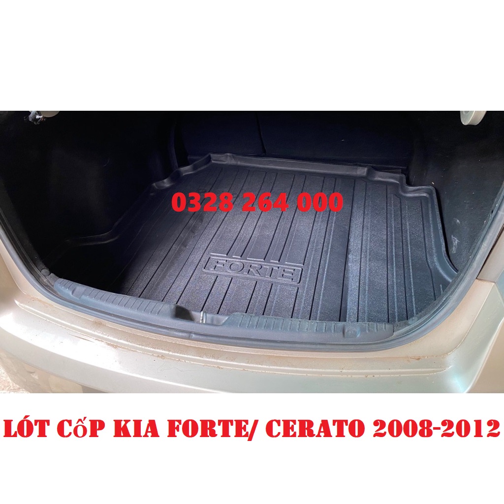Lót cốp nhựa dẻo xe Kia Forte / Cerato 2008-2009-2010-2011-2012 Hàng không mùi, chống nước tốt