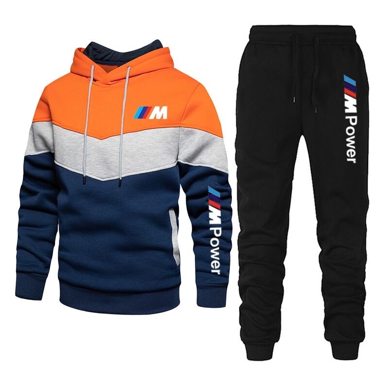 BMW Set Đồ Thể Thao Áo Hoodie Kèm Quần Dài Thoáng Khí Thời Trang Cho Nam