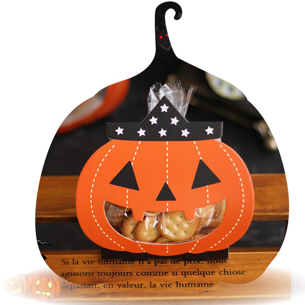 Set 24 Túi Giấy Đựng Kẹo Hình Ma Trang Trí Halloween DIY